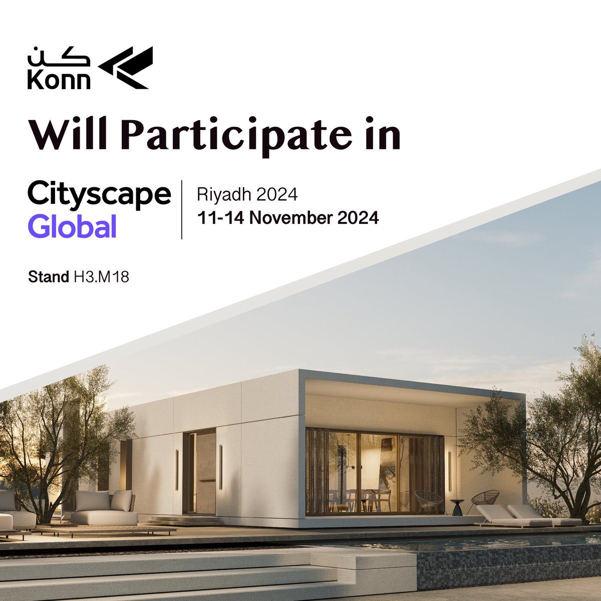 يسعدنا أن نعلن أننا سنعرض منصتنا للمطورين العقاريين بالإضافة الى حلولنا الشاملة لتملك المنازل المنمذجة في معرض سيتي سكيب غلوبال 2024 في الرياض! انضموا إلينا في الجناح H3.M18
 سنقوم بإطلاق منتجات جديدة للسوق السعودي والإعلان عن شراكات استراتيجية مميزة تساهم بالنهوض بمستقبل العقار