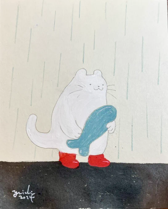 あめふりねこ。 
