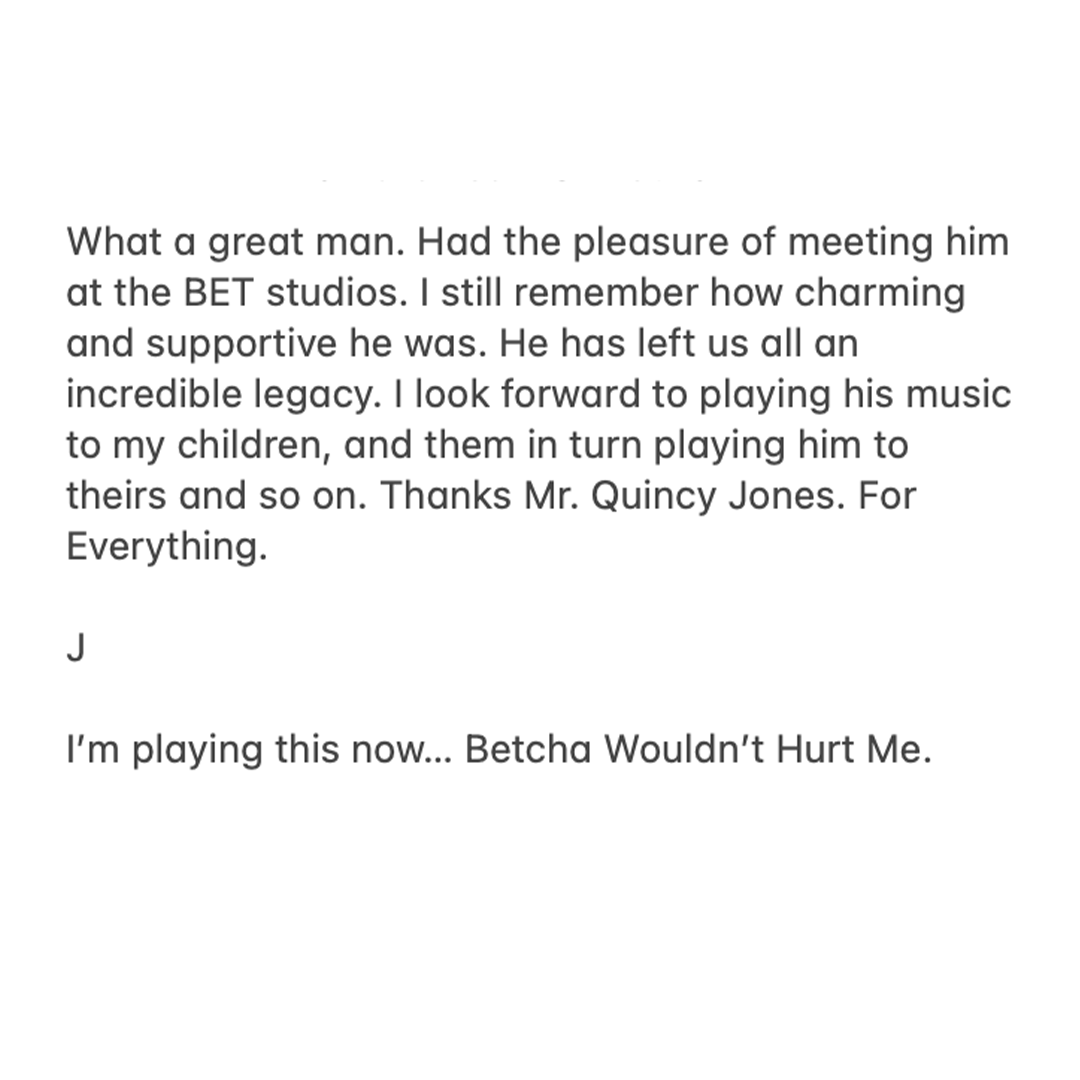 JamiroquaiHQ's tweet photo. Thanks Mr. Quincy Jones. For Everything. https://t.co/NRWmTCJYYd