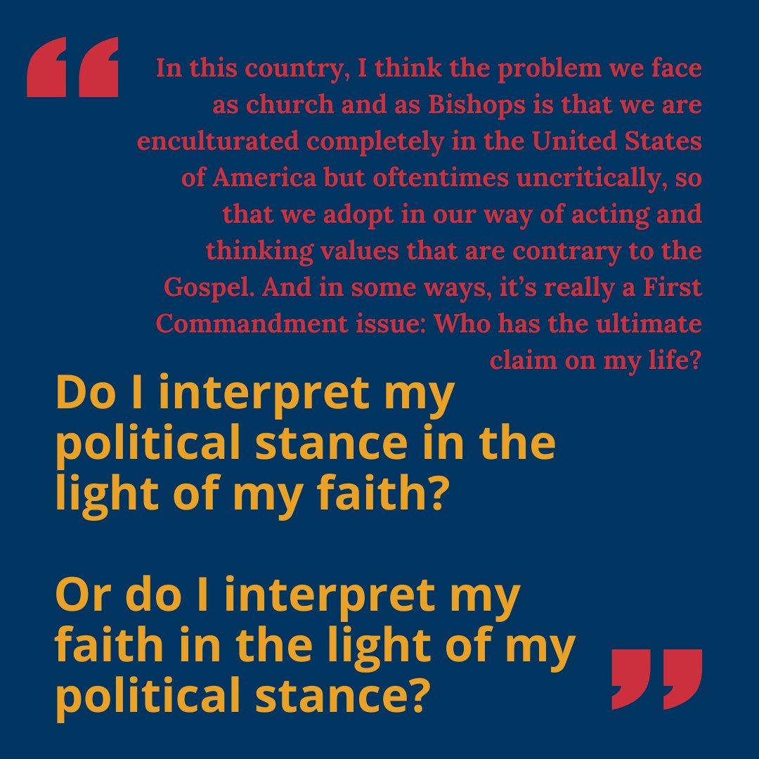 If you live in the United States, today is #ElectionDay. As you prepare to exercise your right to #vote, it's important to remember the relationship between our politics and our faith. 

Quote from our #DepartmentOfNuance Episode 5 interview with Cardinal Tobin of @nwkarchdiocese