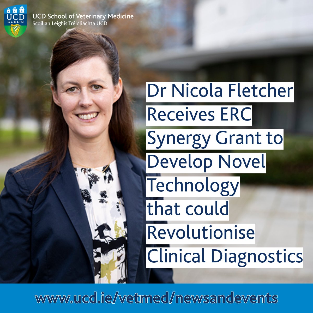 UCD School of Veterinary Medicine (@ucdvetmed) on Twitter photo 👏 Congratulations to Nicola Fletcher on receiving an <a href="/ERC_Research/">European Research Council (ERC)</a> Synergy Grant for her groundbreaking project NanoX! Nicola will work with <a href="/UniHeidelberg/">Uni Heidelberg</a>
& <a href="/DiamondLightSou/">Diamond Light Source</a> to develop & implement innovative x-ray technology for tissue biopsies.
ucd.ie/vetmed/newsand… 👏 Congratulations to Nicola Fletcher on receiving an <a href="/ERC_Research/">European Research Council (ERC)</a> Synergy Grant for her groundbreaking project NanoX! Nicola will work with <a href="/UniHeidelberg/">Uni Heidelberg</a>
& <a href="/DiamondLightSou/">Diamond Light Source</a> to develop & implement innovative x-ray technology for tissue biopsies.
ucd.ie/vetmed/newsand…