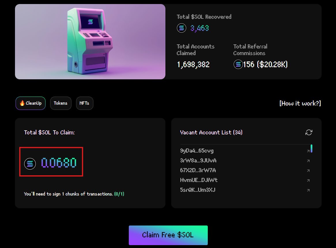 Honey Bottle (@honeybottle_ga) on Twitter photo If you've interacted a lot wdOLd l memes, PumpFun, and NFTs, you can earn Solana rewards through token information and burns.
However, be careful not to burn your valuable assets. I earned 1.5 SOL through <a href="/ClaimFreeSol/">Claim Free SOL ๐บ๐ธ</a>
claimfreesol.com/3fscVsd5 If you've interacted a lot wdOLd l memes, PumpFun, and NFTs, you can earn Solana rewards through token information and burns.
However, be careful not to burn your valuable assets. I earned 1.5 SOL through <a href="/ClaimFreeSol/">Claim Free SOL ๐บ๐ธ</a>
claimfreesol.com/3fscVsd5