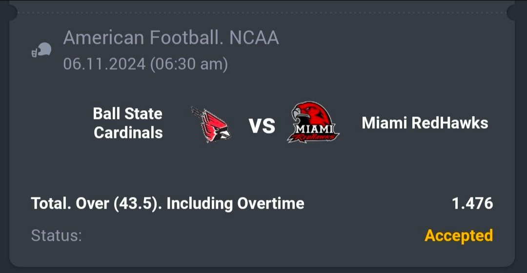 A3RBET's tweet photo. American Football - NCAA

Cardinals vs Redhawks

🏈 Over 43.5
🔖 1.47
💵 10 Units

#NCAA #AussieRules #Footy #NCAA2024 #NCAA24 #SportsBetting #BetOnNCAA #NCAABetting #NCAABets #BettingTips #NCAAPicks #NCAAPredictions #Gambling #bettingtwitter #GamblingX #BetResponsibly

Like + RT https://t.co/uA2iUEFP7T