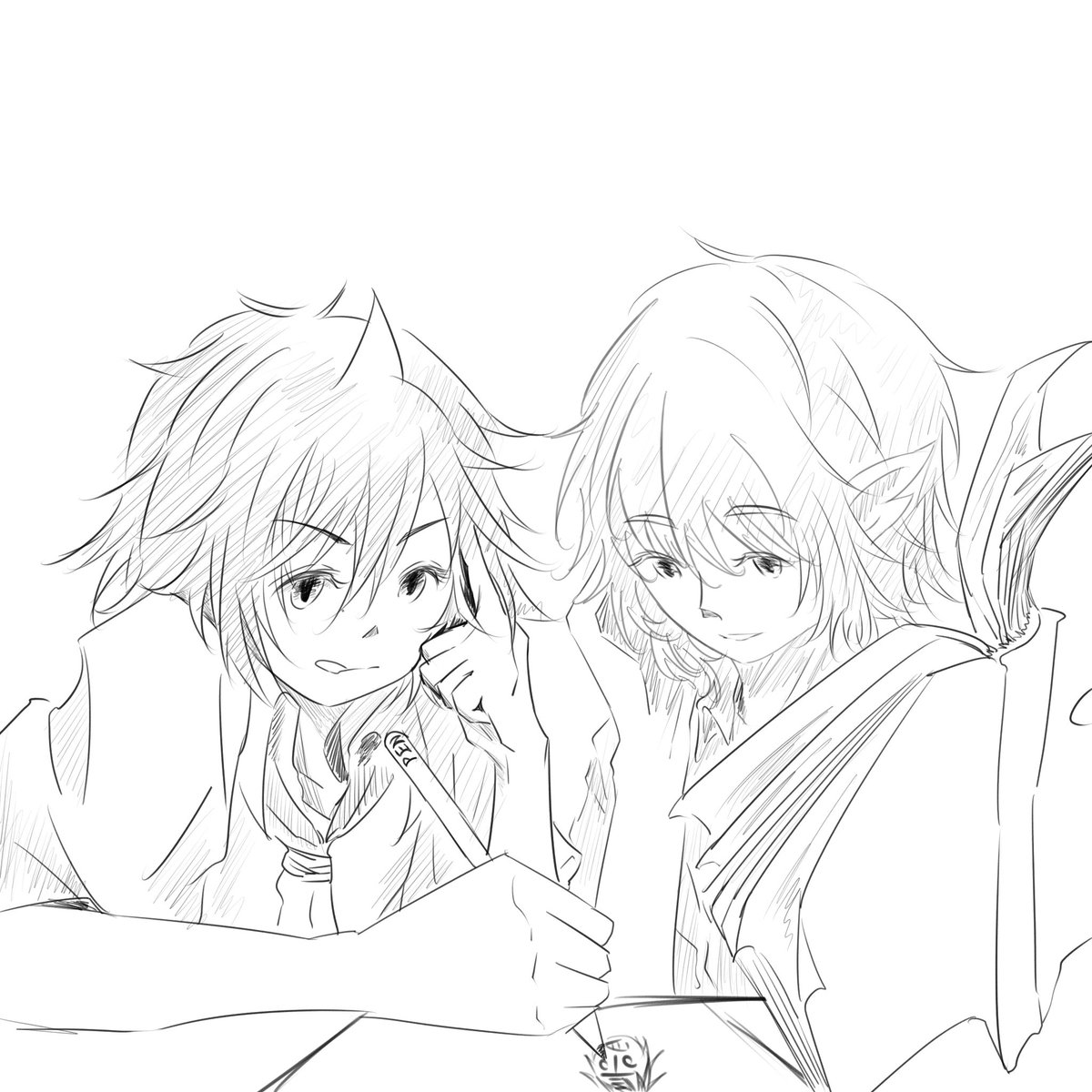 Moqin__'s tweet photo. #匿龍密語 #瀾舷 #DragonAxiom 
上课画小画 https://t.co/z81S0IrSYZ