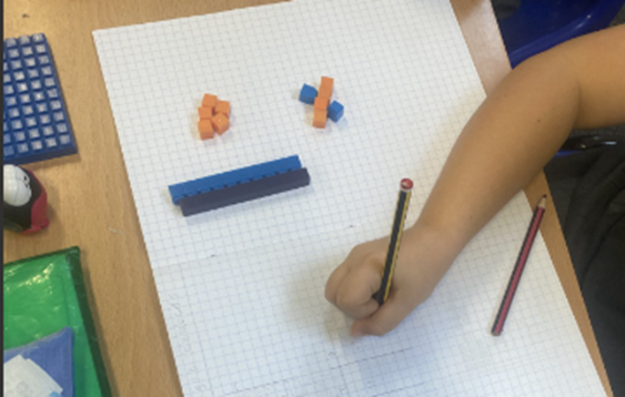 latimerprimary's tweet image. #3JK #LatimerMaths We have been using equipment and jottings to help us build up the steps to our written method of column addition today.