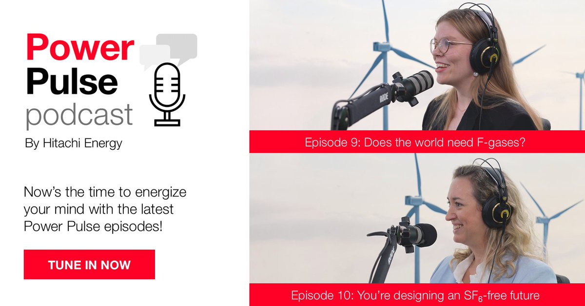 hitachienergy's tweet photo. 🎧 Catch up on the latest news in the world of energy by listening to #PowerPulse!
🤔 Episode 9 offers interesting insights about the nuances of F-gases
🌿 Episode 10 is for all design engineers curious to know more about the EconiQ portfolio
https://t.co/V8MLnW3dfO
#HitachiEnergy #HitachiEnergyHighVoltage #PowerPulse #Sustainability #Fgas #EconiQ #HighVoltage