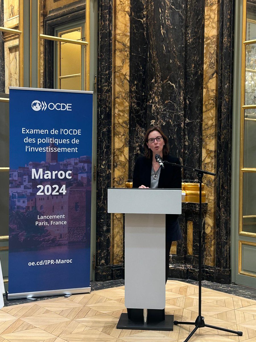 AmbaMarocFrance's tweet photo. En tant que membre de l'@OCDE, la #France 🇫🇷 et l’#Espagne 🇪🇸  soutiennent activement les réformes entreprises par le #Maroc 🇲🇦 dans le domaine de l’investissement. Lors du lancement de l’examen des politiques de l’investissement du Maroc par l’@OCDE aujourd'hui, l’Ambassadeure de France auprès de l'organisation, @AdeMontchalin et l’Ambassadeur d'Espagne, @ximopuig, ont salué les efforts du Royaume pour moderniser et diversifier son environnement économique et augmenter ainsi son attractivité.