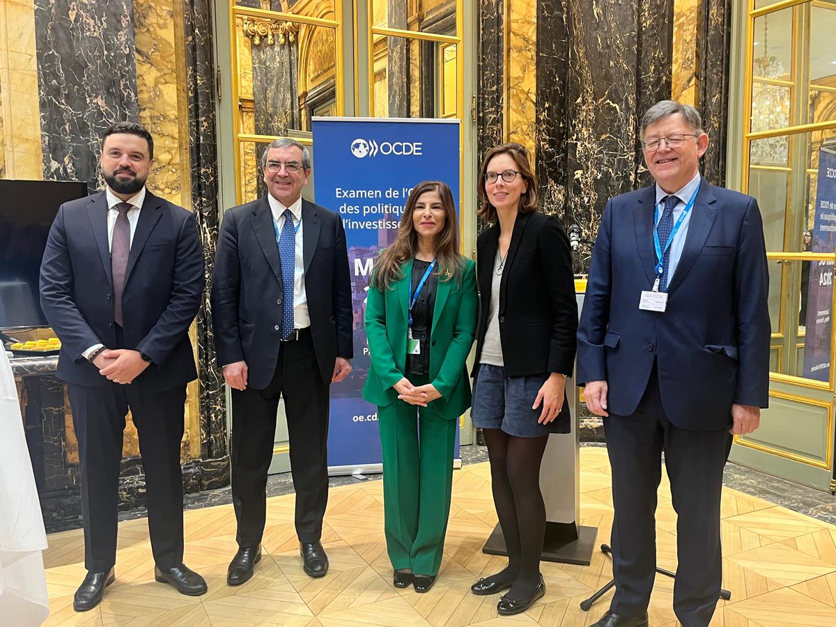 AmbaMarocFrance's tweet photo. En tant que membre de l'@OCDE, la #France 🇫🇷 et l’#Espagne 🇪🇸  soutiennent activement les réformes entreprises par le #Maroc 🇲🇦 dans le domaine de l’investissement. Lors du lancement de l’examen des politiques de l’investissement du Maroc par l’@OCDE aujourd'hui, l’Ambassadeure de France auprès de l'organisation, @AdeMontchalin et l’Ambassadeur d'Espagne, @ximopuig, ont salué les efforts du Royaume pour moderniser et diversifier son environnement économique et augmenter ainsi son attractivité.