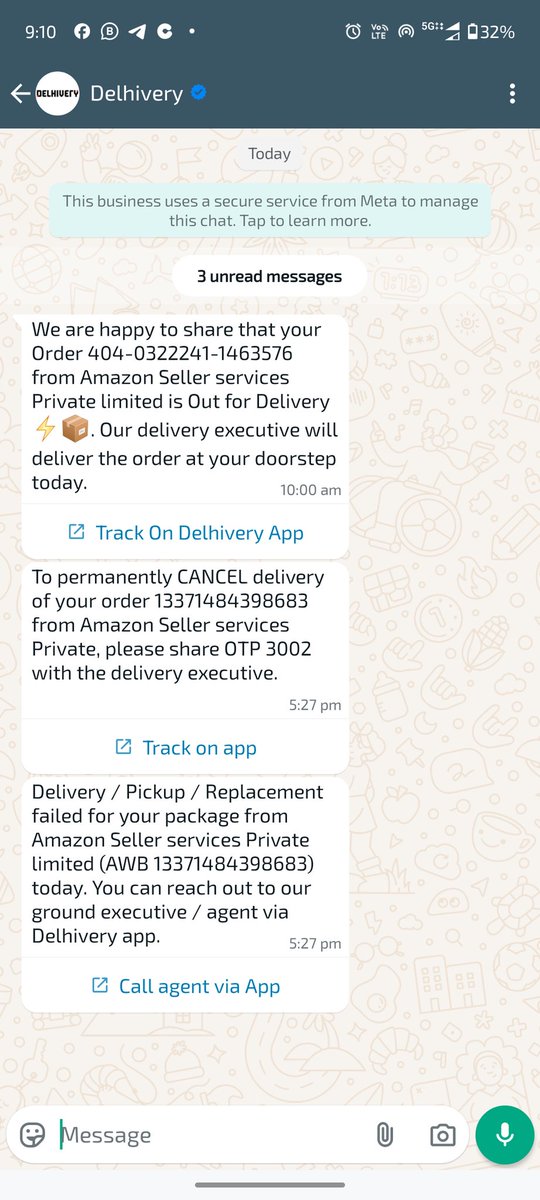 mdimranmomin's tweet photo. Without my permission how it's cancle. @amazonIN pls take action against @delhivery for this fraud. https://t.co/74xmdCABFL