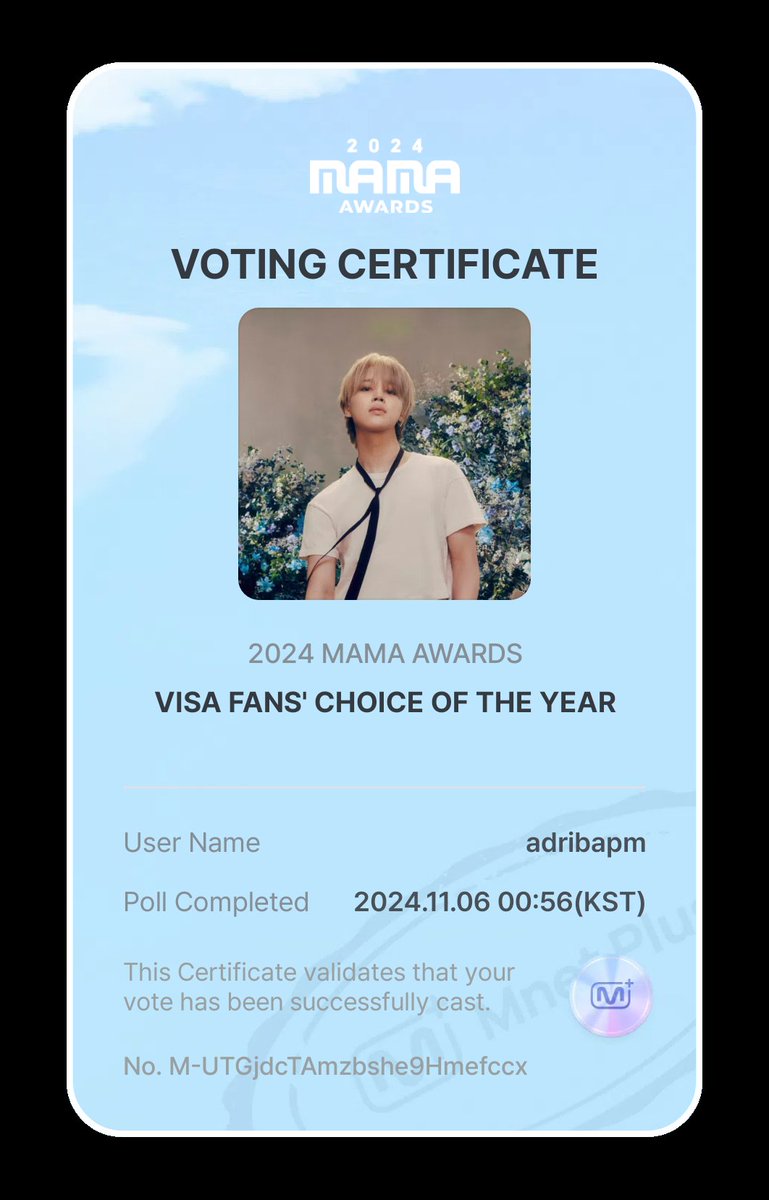AnguiePurple's tweet photo. I vote #Jimin for #2024MAMAAWARDS https://t.co/ZzmGQUR1SN