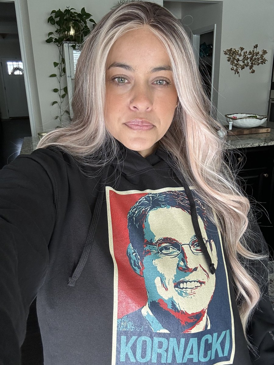 Election Day sweatshirt, on.