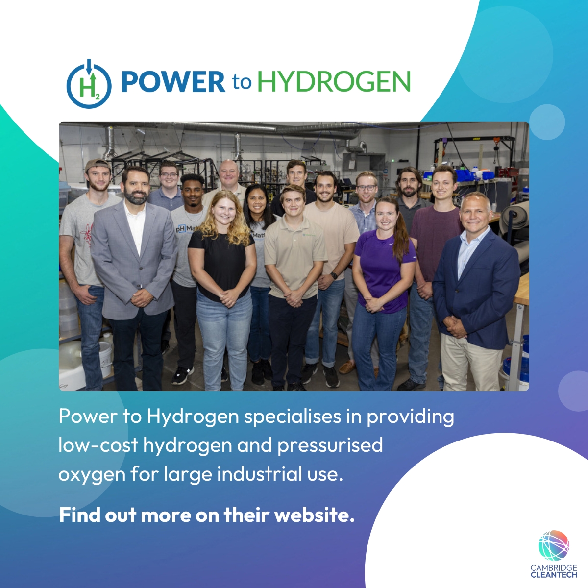 🗳️ As the US heads to the polls, we're showcasing one of our American members, Power to Hydrogen!

Power to Hydrogen have raised over $18 million in Series A funding to scale and deploy the world’s first industrial-scale anion exchange membrane (AEM) electrolysis technology.