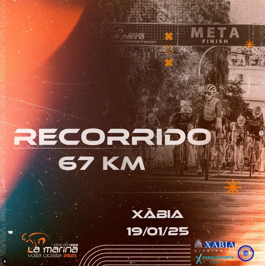 voltalamarina's tweet photo. 🚴‍♂️✨La segunda etapa de la XXXIX Volta La Marina en Xàbia el 19 de enero de 2025 cubrirá 67 km con metas volantes y un premio de montaña, prometiendo un recorrido lleno de emoción y paisajes impresionantes.🌄🏔️🏁

#PasiónPorElCiclismo #voltalamarina25 #ciclismo #ciclismofemenino https://t.co/Tyt5bWe5mA