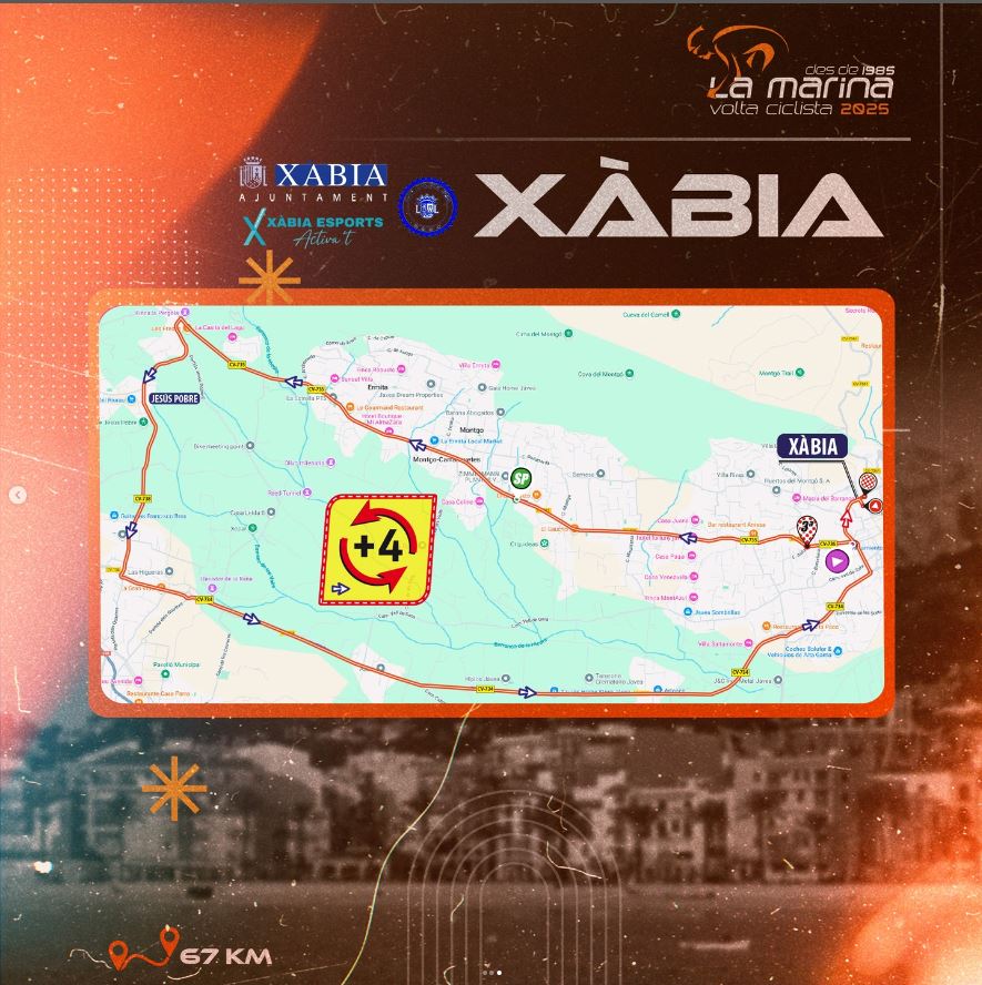 🚴‍♂️✨La segunda etapa de la XXXIX Volta La Marina en Xàbia el 19 de enero de 2025 cubrirá 67 km con metas volantes y un premio de montaña, prometiendo un recorrido lleno de emoción y paisajes impresionantes.🌄🏔️🏁

#PasiónPorElCiclismo #voltalamarina25 #ciclismo #ciclismofemenino