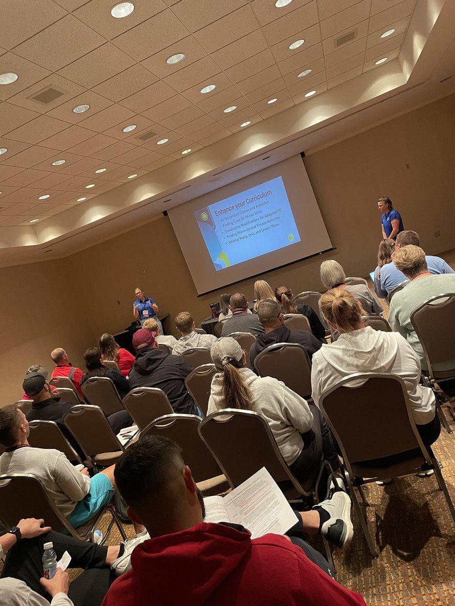 Always inspired by my former college professor <a href="/meganadkinsPE/">Megan Adkins, PhD</a>  Took away some tips &amp; tricks utilizing AI in #HPE to help elevate my curriculum! #ShapeNeInsprire24 <a href="/SHAPENebraska/">SHAPE NE</a>