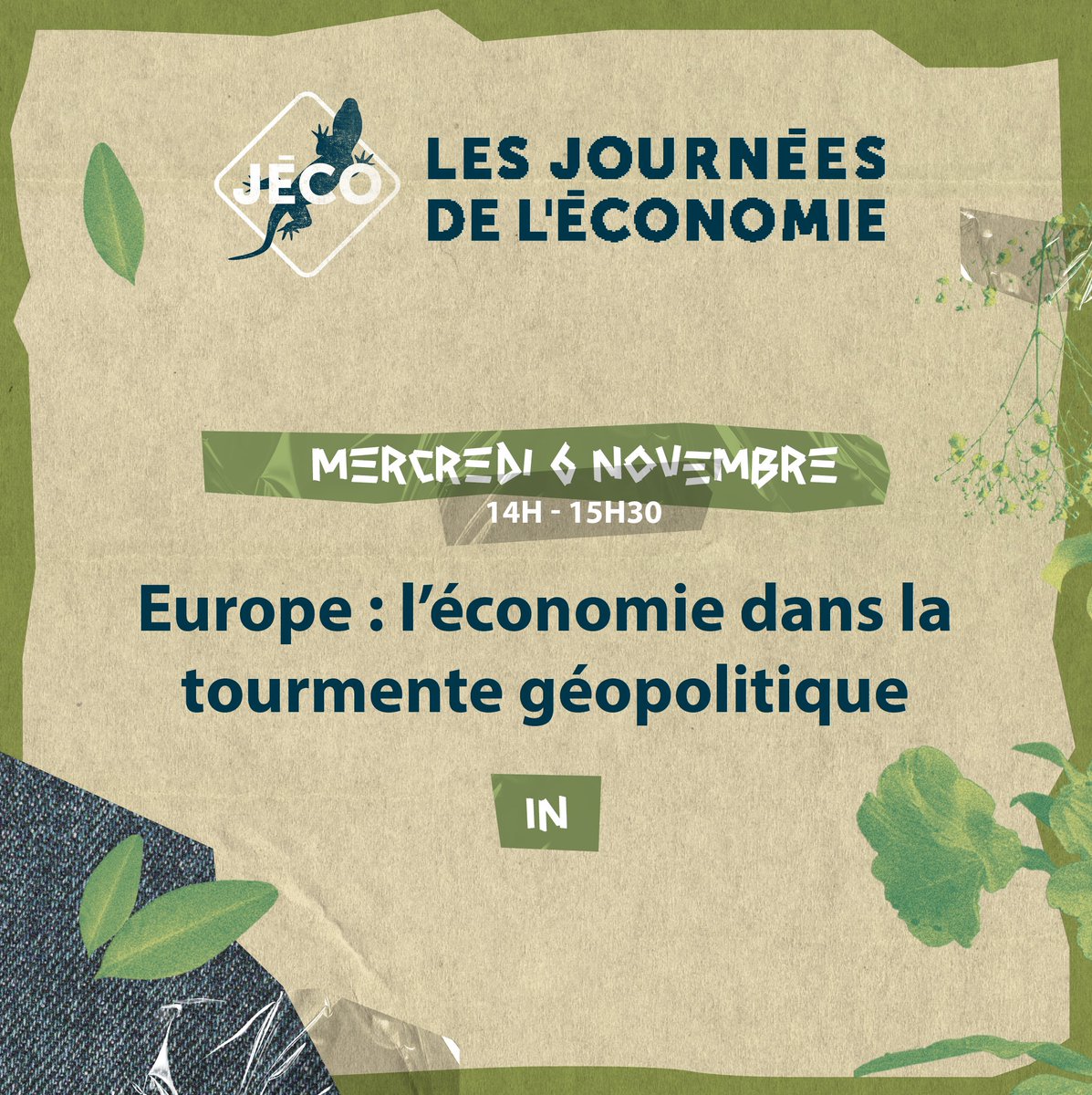 CEPII (@cepii_paris) on Twitter photo Le CEPII aux #JECO2024: 🗓️6 novembre 🕑14.00-15.30.
Suivez en direct la table ronde "Europe: l’économie dans la tourmente #géopolitique". journeeseconomie.org/conference/202…
<a href="/VVicard/">Vincent Vicard</a> <a href="/jmvittori/">Jean-Marc Vittori</a> <a href="/IsabelleMejean/">ISABELLE MEJEAN</a> <a href="/LaurentWARL/">Laurent Warlouzet</a> Le CEPII aux #JECO2024: 🗓️6 novembre 🕑14.00-15.30.
Suivez en direct la table ronde "Europe: l’économie dans la tourmente #géopolitique". journeeseconomie.org/conference/202…
<a href="/VVicard/">Vincent Vicard</a> <a href="/jmvittori/">Jean-Marc Vittori</a> <a href="/IsabelleMejean/">ISABELLE MEJEAN</a> <a href="/LaurentWARL/">Laurent Warlouzet</a>