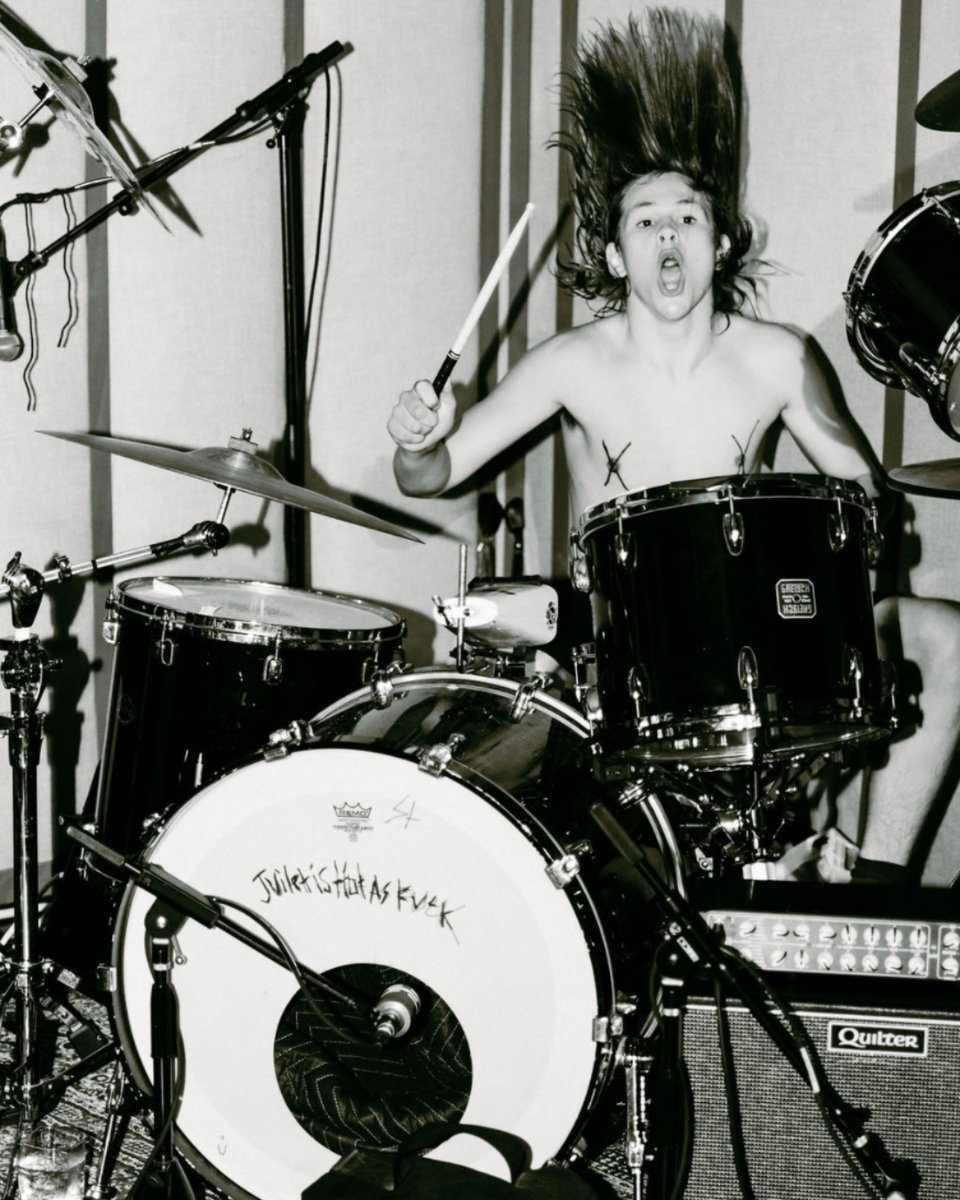 Exactly what we need today. A little bit of rock and roll with @shanehawkins445 🥁