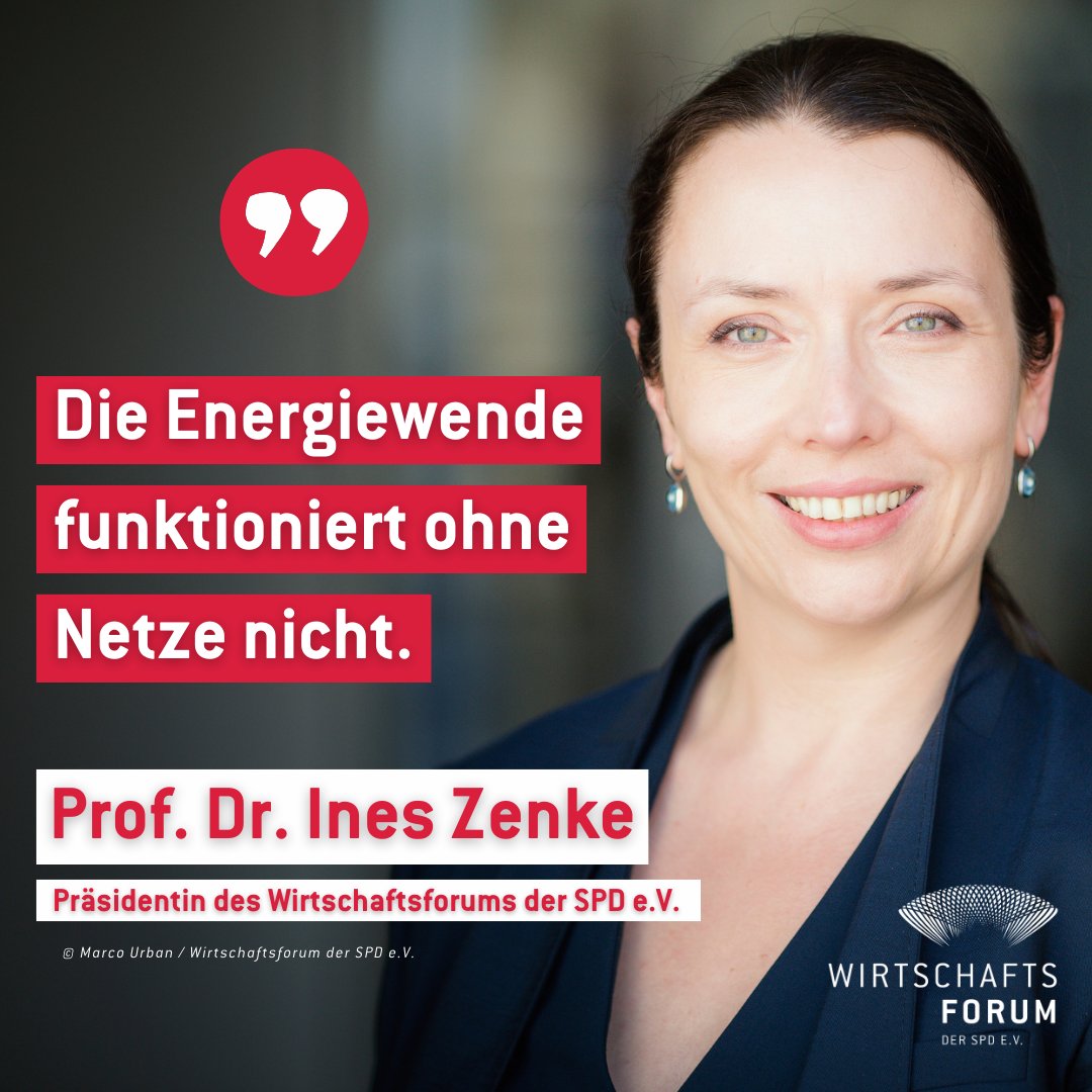 Wirtschaft_SPD's tweet image. "Die #Energiewende funktioniert ohne #Netze" nicht", betont Verbandspräsidentin Prof. Dr. Ines Zenke.

📈 Neben dem beschleunigten Ausbau der Erzeugungskapazitäten ist der Ausbau der Netzinfrastruktur ein entscheidender Faktor für die Integration erneuerbarer Energien.