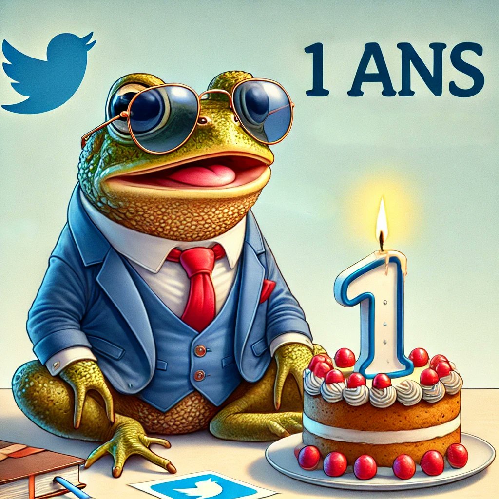 WokeAreDumb's tweet photo. 🎉🎂 Joyeux premier anniversaire sur Twitter à notre ami Le Crapaud @Zoltan_47 ! 🐸 Depuis un an, ses caricatures et son humour décapant nous régalent avec un regard unique sur le monde. Voici à une année de plus de croassements inspirés et de dessins mordants ! #LeCrapaud https://t.co/uCb7gxaC55