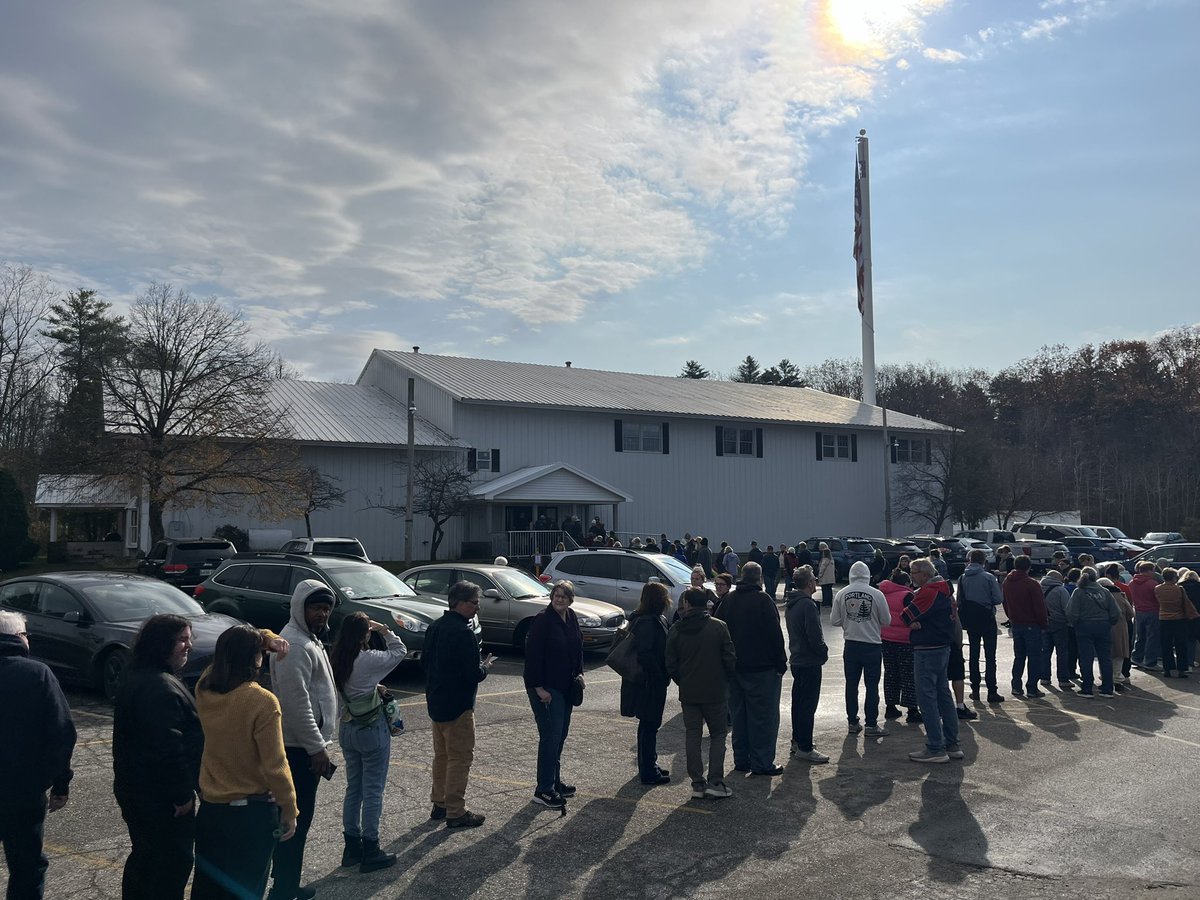 The line to #vote in North Deering neighborhood Portland, Maine #ElectionDay2024