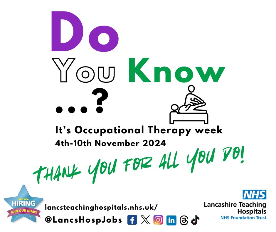 It's Occupational Therapy Week!

We couldn't do what we do, without you doing what you do!

Thank you for everything you do.

#OTWeek #OccupationalTherapy
