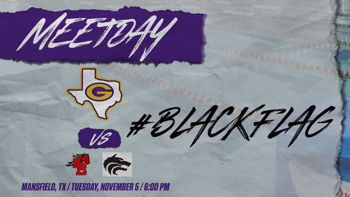 Raise the black flag Pirate Nation! 

It’s meet day for your GHS Pirate and Lady Pirate swim teams! 

⏰ 6:00 PM
📍 Debbie Weems Natatorium, Mansfield, TX.
🗓️ 11-5-2024
VS. Legacy HS &amp; Timberview HS 

#goldinthewater
#piratenation