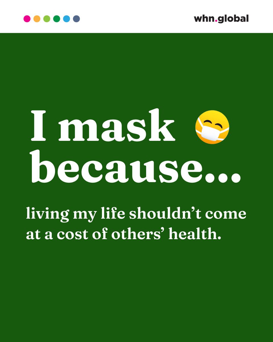TheWHN's tweet photo. What's your reason to mask? Is it to protect loved ones, stay healthy, or reduce community spread? Share the post that resonates with you or comment your reasons below.

#IMaskBecause #MaskUp #PublicHealth #YallMasking