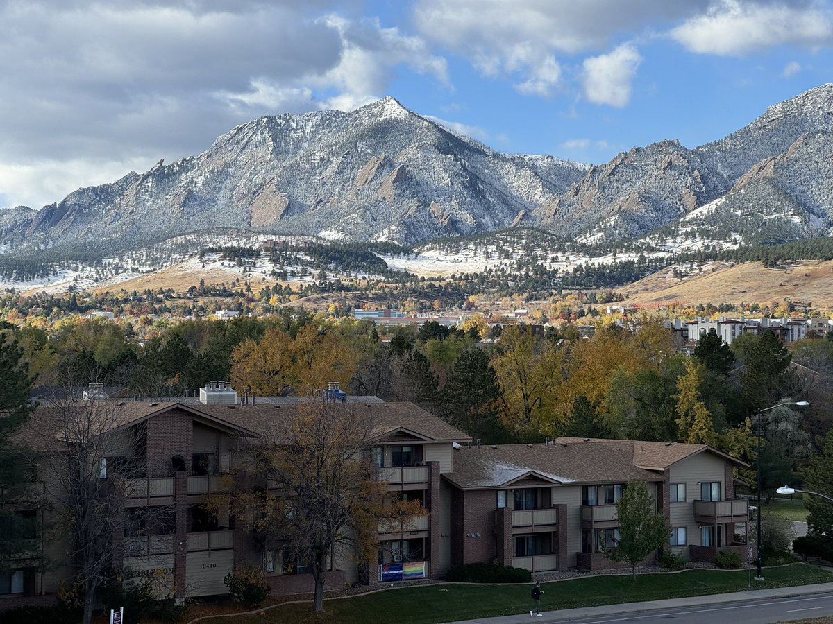 Today is the day! #vote 
Also the flatirons were putting their best foot forward this morning. Enjoy some snowy mountains in your feed! 🏔️