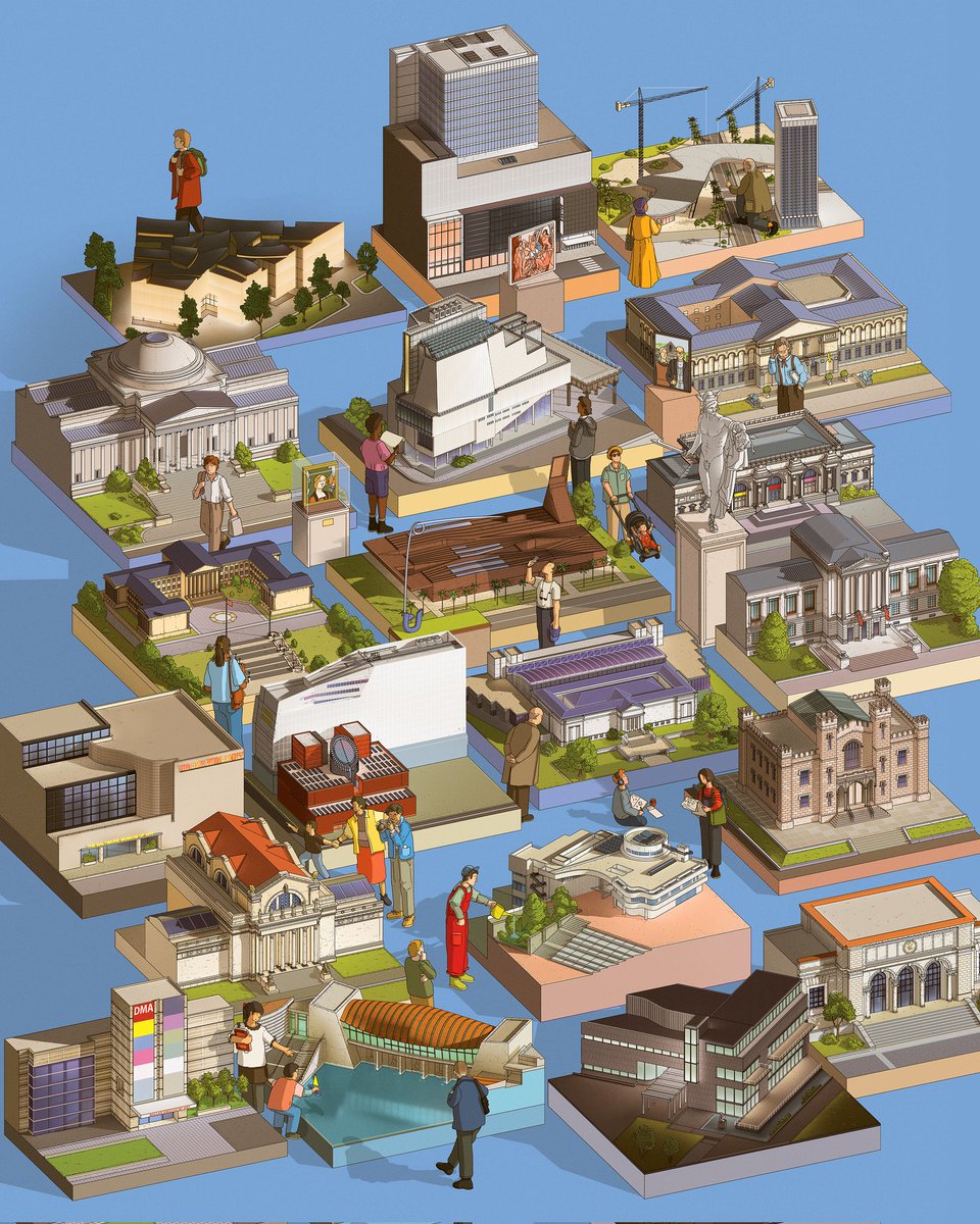 American Museums. Cover for the Washington Post from the Sunday Arts and Style Section.