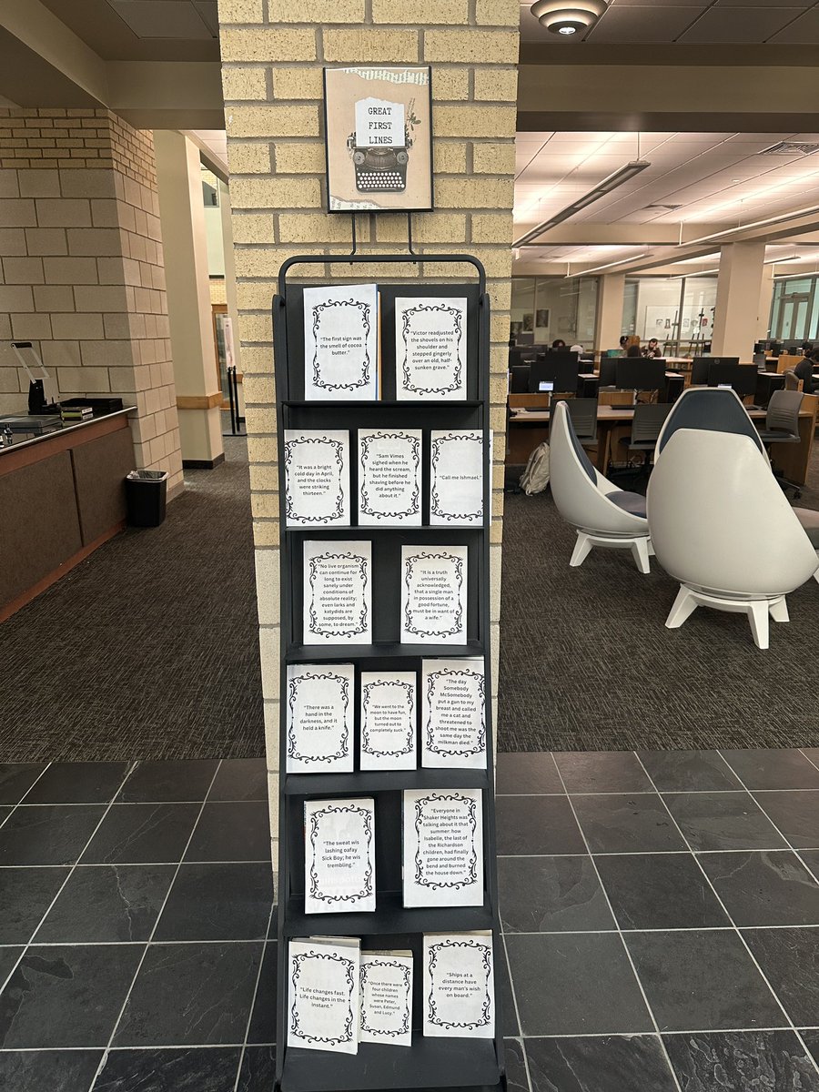 Great First Lines library book display! 📖<a href="/collincollege/">Collin College</a>