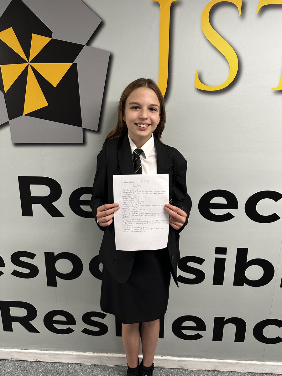 House Competition winner! 
A massive well done to Amelia in Y7 (Resilience House) for her entry for the Remembrance poem. 
We had over 100 entries, all will receive positive house points. Well done everyone!