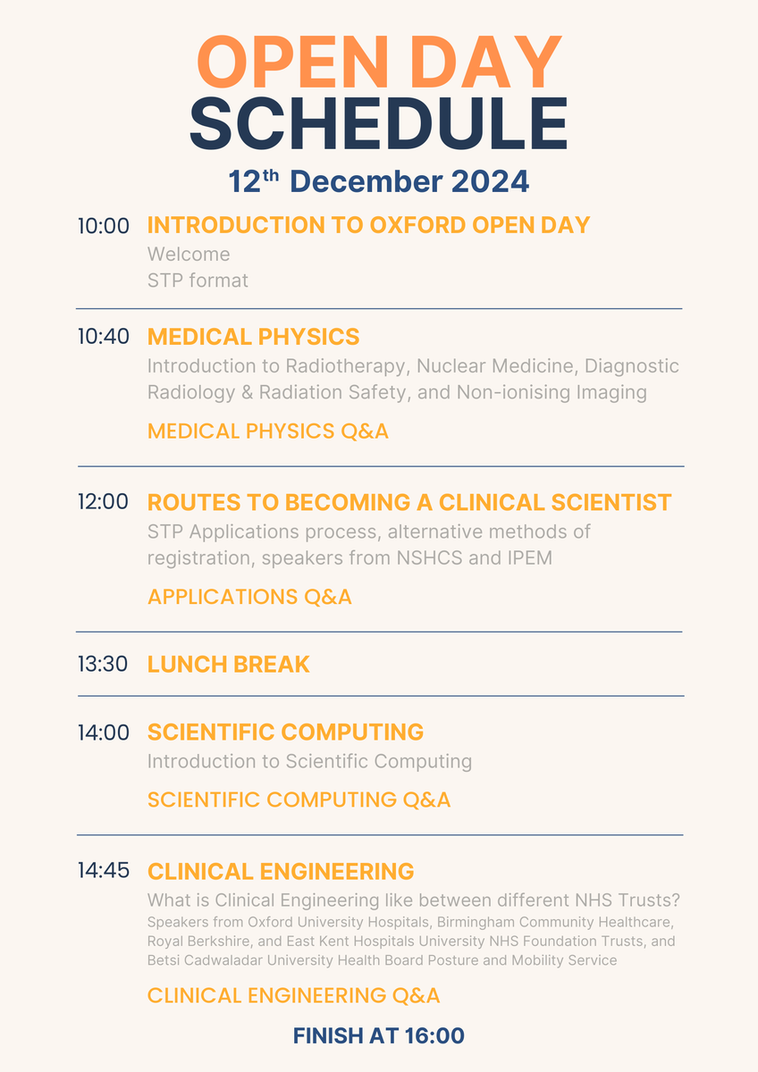 HCScience_Ox's tweet image. If you're interested in applying to the STP, please join Oxford University Hospitals Medical Physics, Clinical Engineering and Scientific Computing Open Day! Scan the QR code or follow this link to sign up: forms.office.com/e/tx8AdSpEN2