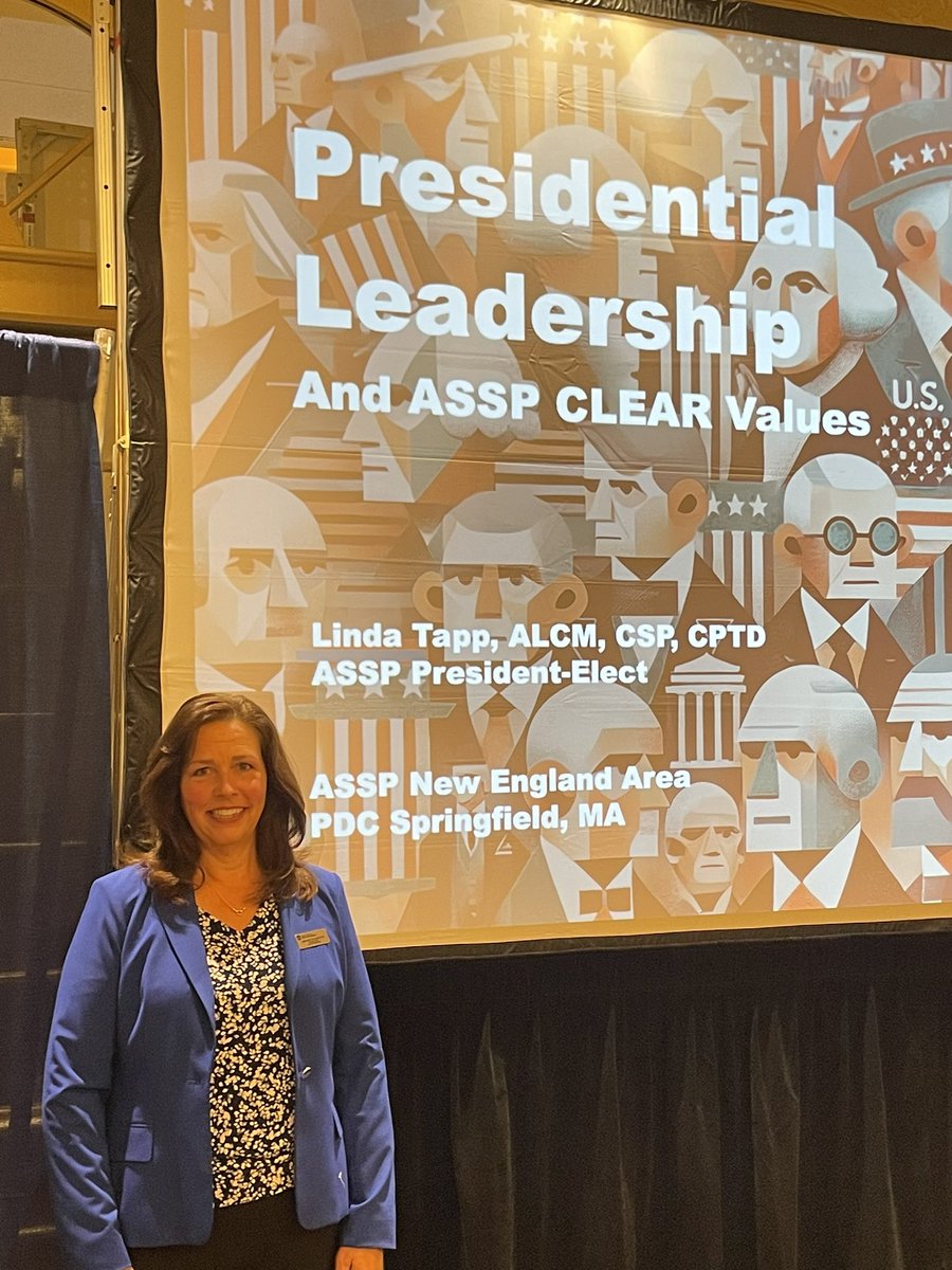 NewEngland_ASSP's tweet photo. A special thank you to ASSP President-Elect Linda Tapp for her presentation on Presidential Leadership and ASSP CLEAR values! 

Great way to kick off the PDC on Election Day! https://t.co/dZ493buH0H