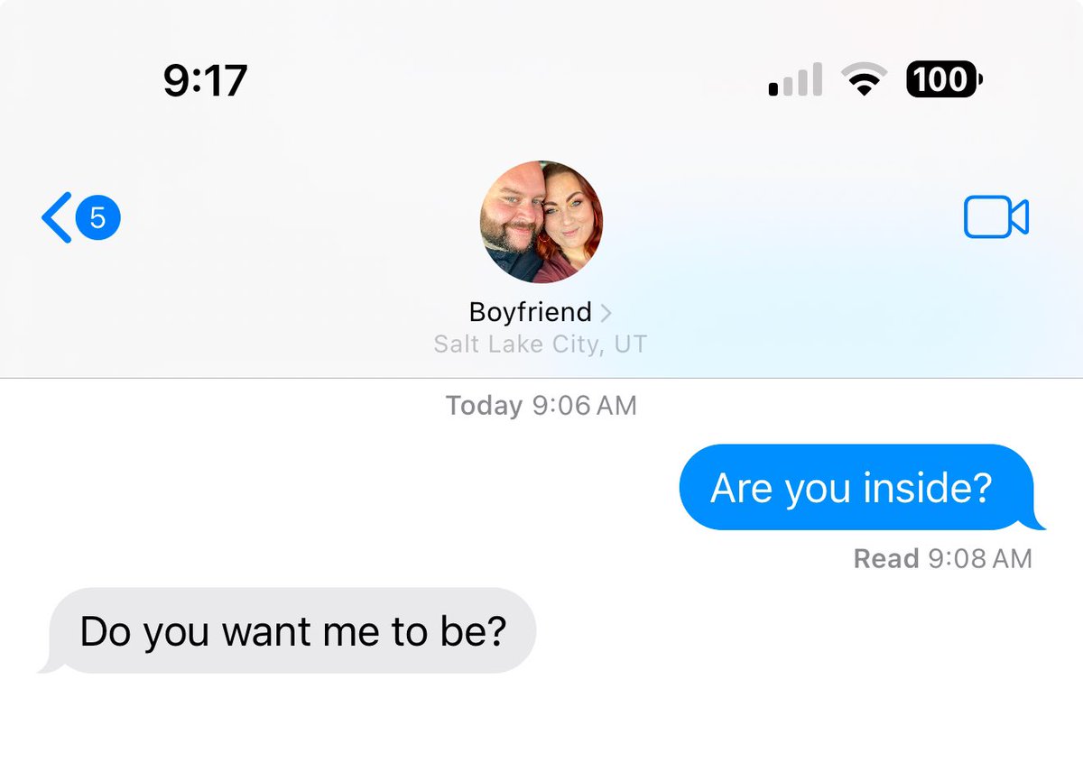 When you’re a girl, so you’re afraid of noises you hear when you think you’re home alone, but you married a boy