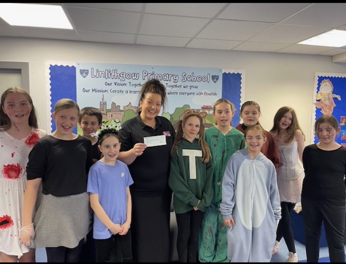 Big thanks to the amazing Pupil Equity Group at <a href="/LinlithgowP/">Linlithgow Primary School</a> who donated £250 raised through their monthly Blether Cafe, part of their Social Enterprise project. We’re so grateful for their hard work and generosity. Community spirit at its best! 🙌 #CommunityHeroes #Gratitude