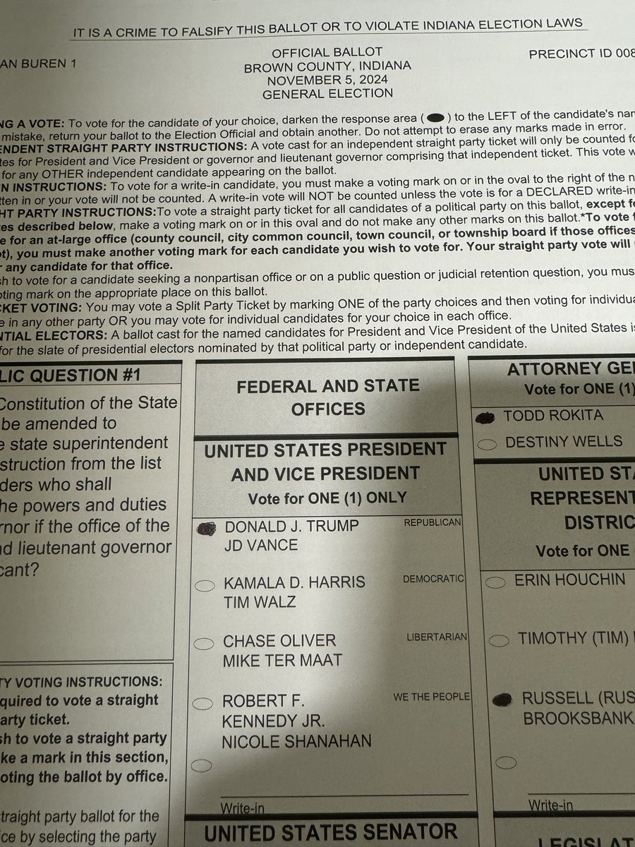 jacobison20's tweet photo. I Voted for freedom of all speech🗣️
I Voted for secure borders🇺🇸
I Voted for peace through strength💪🏼
I Voted for a strong economy💵
I Voted for healthier food and meds🏥
I Voted for the right to protect 🔫
I Voted for fair elections 🗳️
I Voted @realDonaldTrump @RobertKennedyJr https://t.co/GSBw8n76ZH