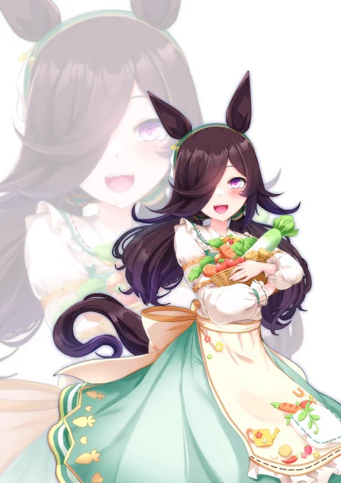 やっぱこのライスシャワーいつ見てもかわいく描けたなぁって何度も見直しちゃう 