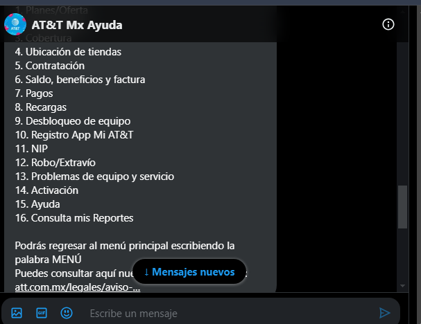 Castro92Cc's tweet photo. @ATTMxAyuda buenos dias 
de que me sirve que me manden mensaje  si al final  me   van a mandar  su menu  para  elegir  la opcion , quiero hablar  con un ejecutivo  no  se menu   hasta  parece  burla  @ATTHelp @ATTMx  por  favor https://t.co/Xevk3EMvrQ