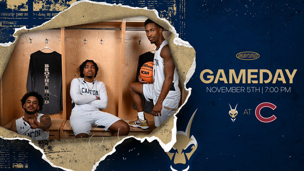 GAMEDAY! 

⏰: 7:00 PM
📺: ESPN+

SUNY Canton vs. Colgate 🦘

#Brotherhood