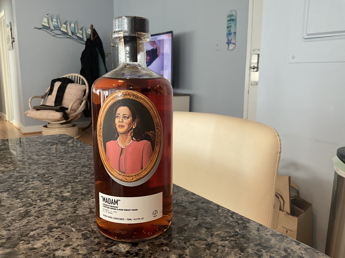 mmensh's tweet photo. @michelle_byoung When the results come in (and she’s going to win), we’re breaking out this: https://t.co/41hfZItZ5l