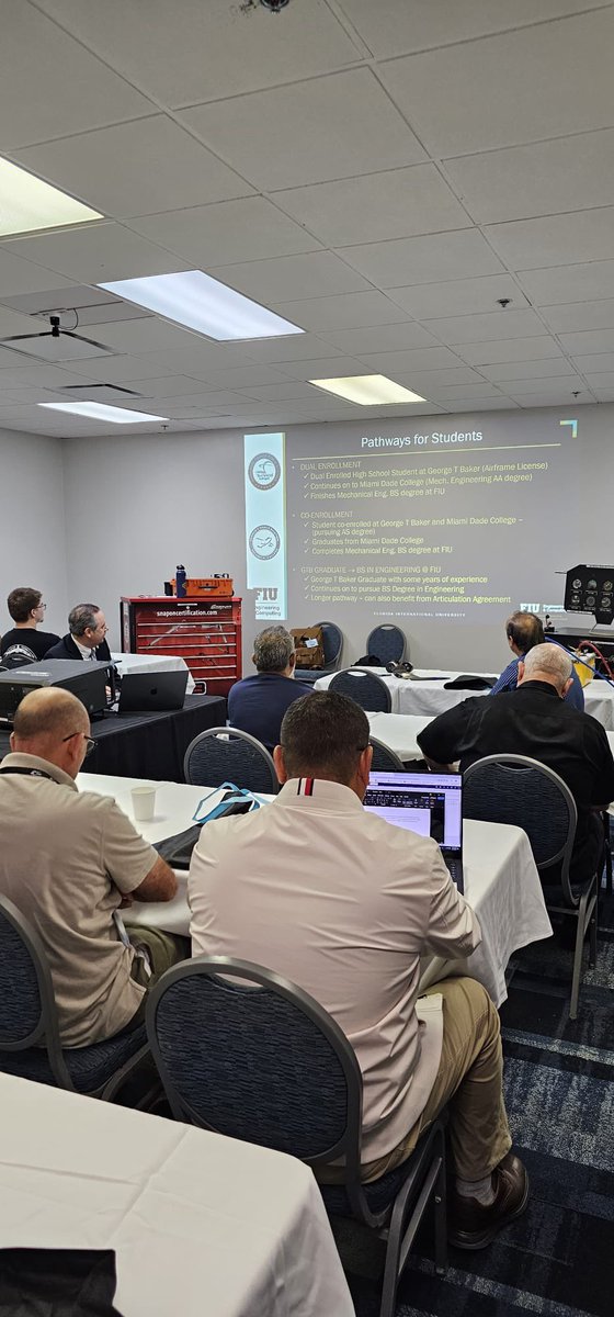 Baker_Aviation's tweet photo. ✈️Exciting times at our Elite Conference! Our FIU partner is presenting to our teachers on accelerating performance and elevating our engineering partnership for continuous growth and success. Let’s keep raising the bar! @mantilla1776 @SuptDotres #YourbestchoiceMDCPS https://t.co/CEwrBJllV0