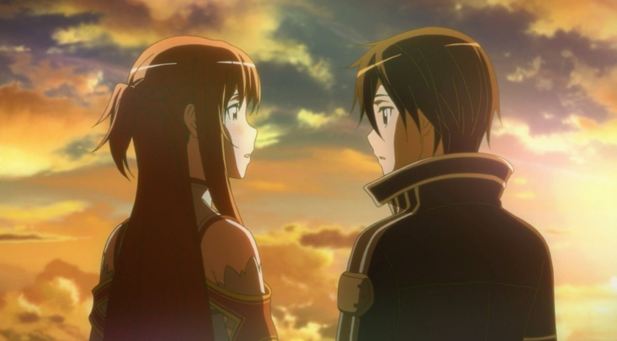 Ginga_SAO's tweet photo. 「お別れじゃないよ。私たちは１つになって消えていく。だからいつまでも一緒。」 

"No, it isn’t. We’ll disappear together as one, so we’ll never part again."

#sao_anime https://t.co/vr2Cu7qHZq