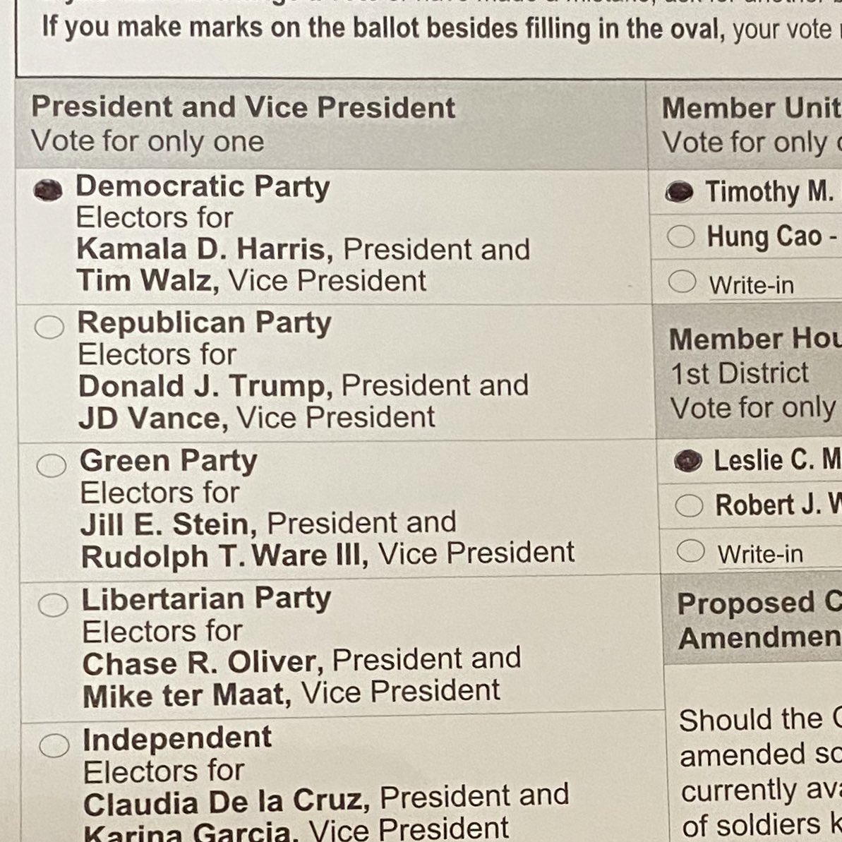 concretenoah's tweet photo. just voted #commonsense2024 https://t.co/FYL6nW1Xyd