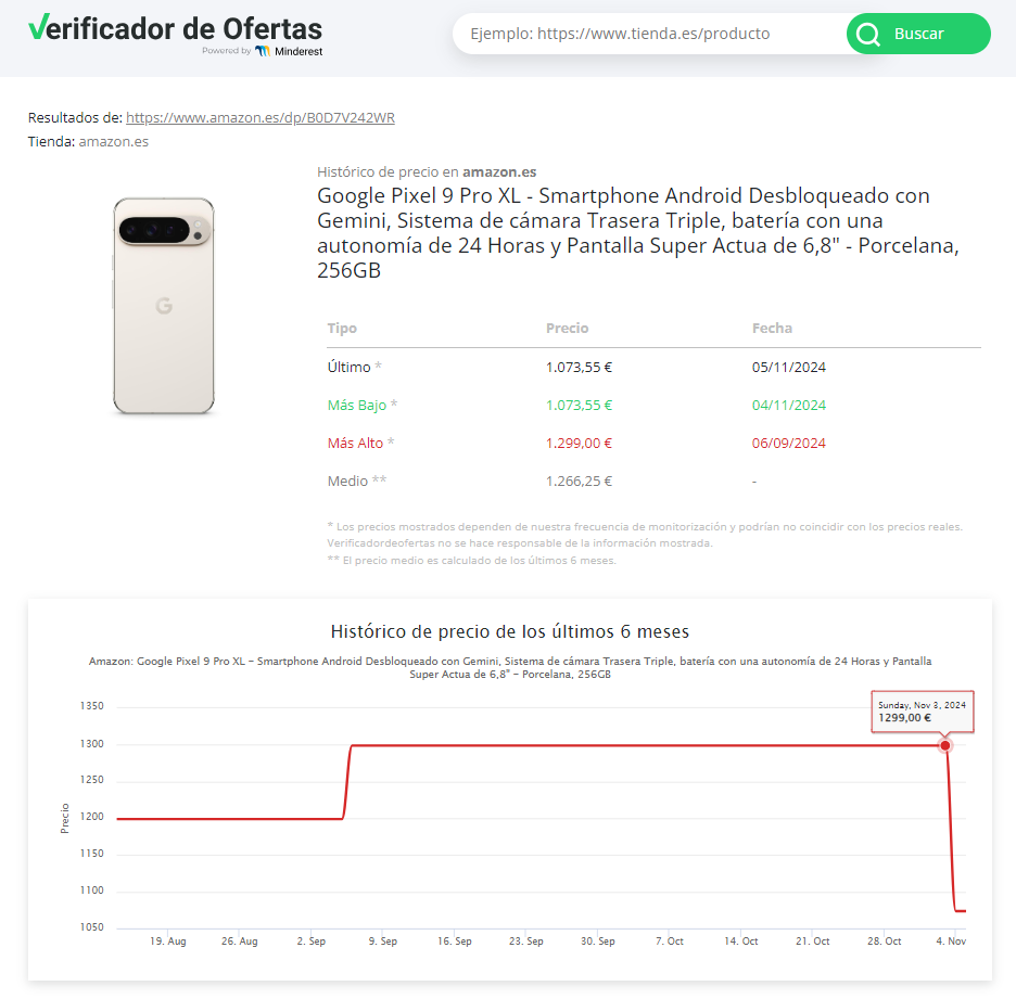 VerifOfertas's tweet photo. Si estás buscando un #Smartphone de gama alta, quizás te interese este Google Pixel 9 Pro XL. 
Precio actual: 1.073,55€
Precio anterior: 1.299€ 
Ahorro de: 225,45€
Descuento del 17% 

Más detalles: https://t.co/fk7umcncRj https://t.co/hg7kYMrYpF