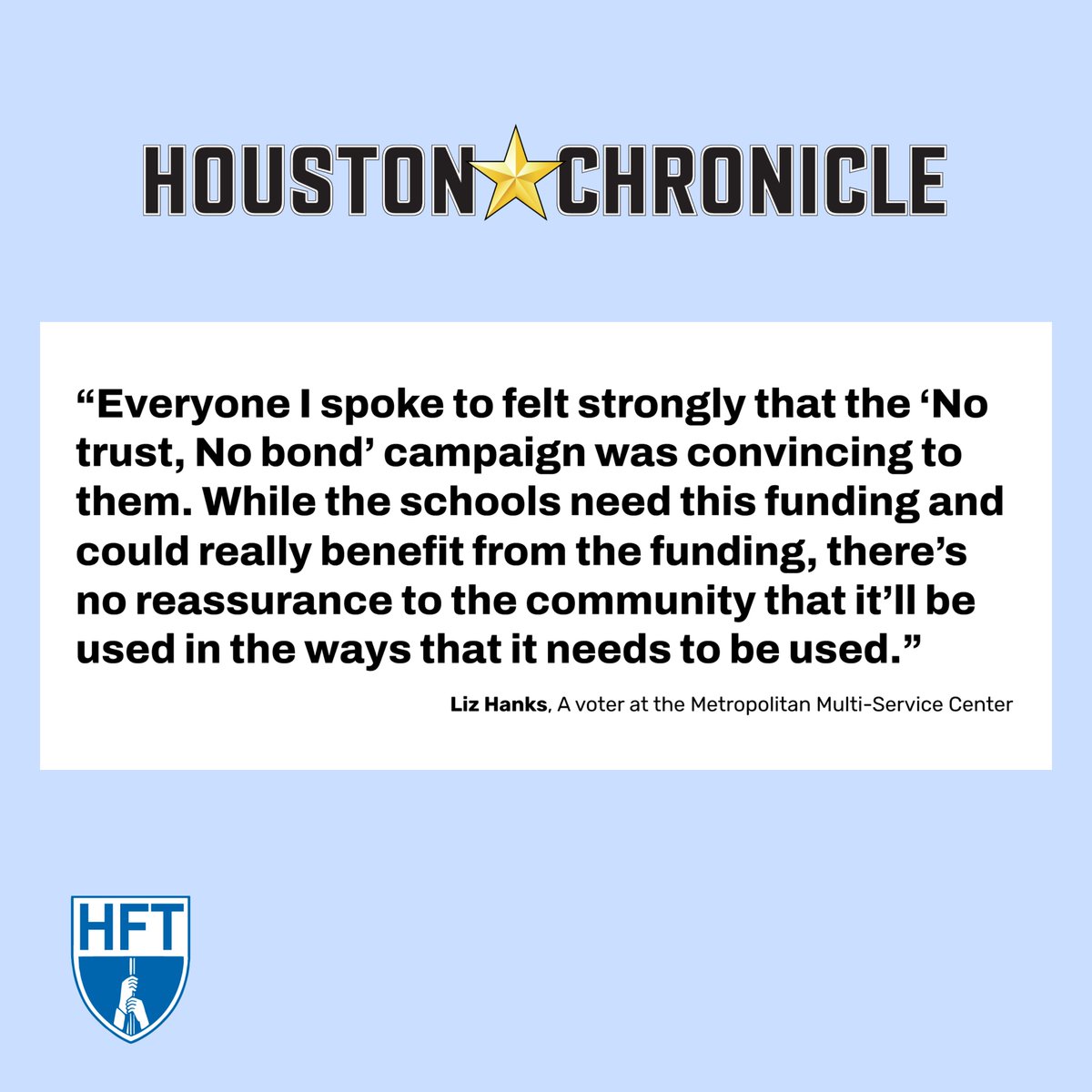 The Houston Chronicle asked 100 Houston voters how they voted on HISD's $4.4B school bond. About 67% said they voted no on both Proposition A and B, while 30% said they had supported the bond. Why are you voting no?  houstonchronicle.com/news/houston-t…