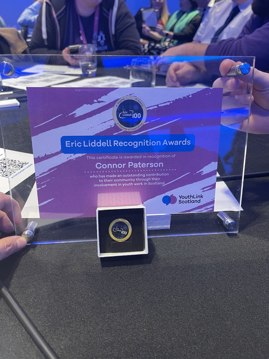 North Ayrshire Active Schools (@naactiveschools) on Twitter photo #NACommunityChampions 💛🖤
Delighted to mark #YouthWorkWeek with an award for one of our shining stars.
Well done to Connor who collected his <a href="/EricLiddell100/">TheEricLiddell100</a> Recognition Award today at <a href="/YouthLinkScot/">YouthLink Scotland</a> Conference.
We are all very proud!
<a href="/North_Ayrshire/">North Ayrshire Council</a> <a href="/NAC_Leader/">North Ayrshire Council Leader</a> <a href="/NAC_Provost/">North Ayrshire Provost</a> #NACommunityChampions 💛🖤
Delighted to mark #YouthWorkWeek with an award for one of our shining stars.
Well done to Connor who collected his <a href="/EricLiddell100/">TheEricLiddell100</a> Recognition Award today at <a href="/YouthLinkScot/">YouthLink Scotland</a> Conference.
We are all very proud!
<a href="/North_Ayrshire/">North Ayrshire Council</a> <a href="/NAC_Leader/">North Ayrshire Council Leader</a> <a href="/NAC_Provost/">North Ayrshire Provost</a>