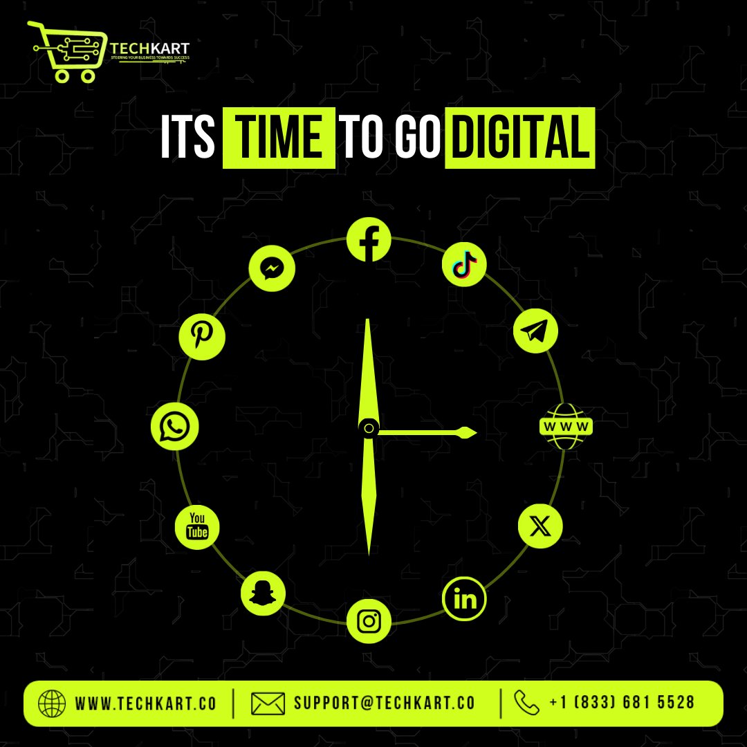 TechKart01's tweet photo. It's time to go digital with Techkart! 📷 Transform your business into a digital powerhouse with our expert solutions in web development, branding, eCommerce, and more. Ready to elevate your online presence? Let’s make it happen! #techkart
#GoDigital #Techkart #DigitalSolutions https://t.co/3UfeBEhPro