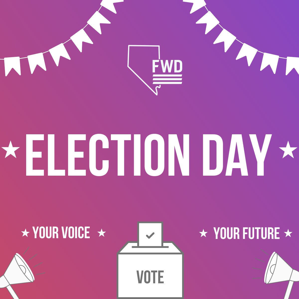 📢 It's Election Day , Nevada! 📢

Today is your opportunity to shape Nevada’s future. Polls are open, and if you’re in line by 7 p.m., you WILL be able to vote! 🗳️ Every voice counts, and every vote matters! Make your plan and be part of the change!

#Nevada #ElectionDay  #Vote
