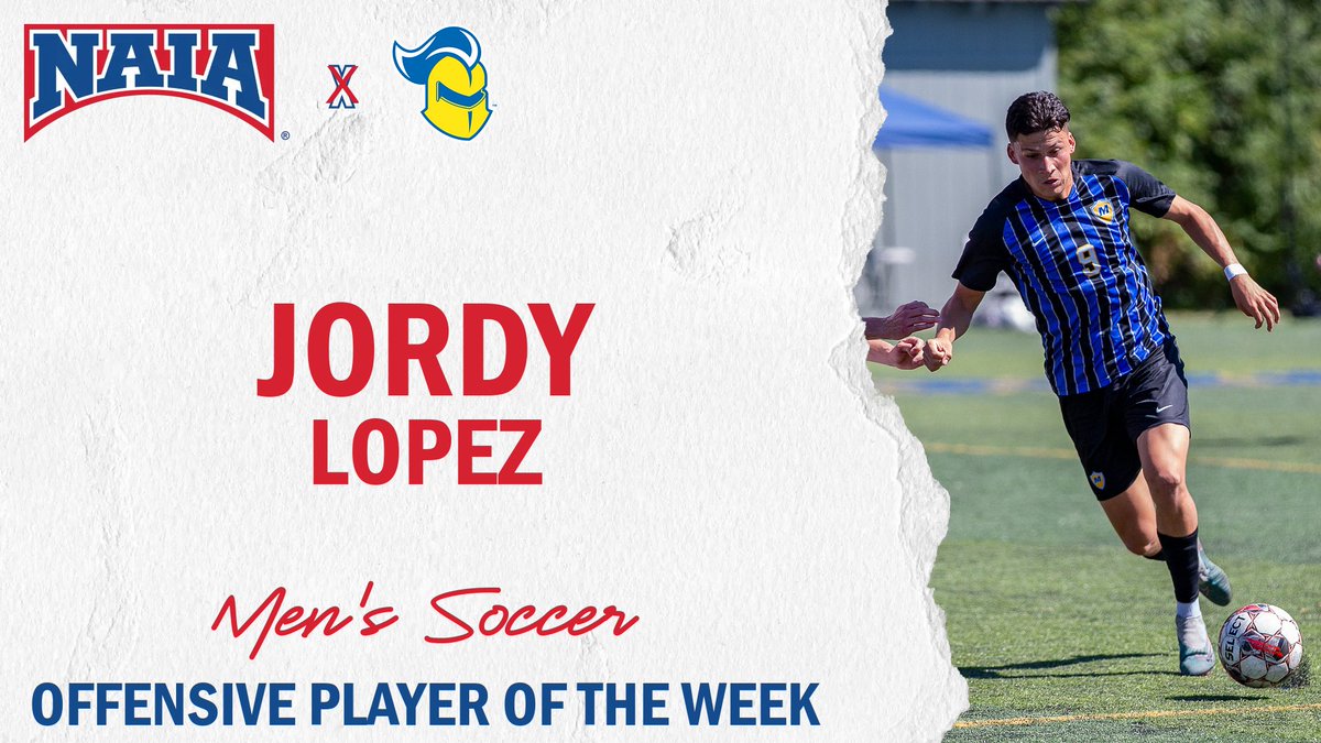 NAIA (@naia) on Twitter photo Mโฝ๏ธ
Jordy Lopez scored four <a href="/MUCrusaders/">Madonna Athletics</a> goals to claim the last #NAIAMSoccer Offensive Player of the Week for 2024!
Check out more --> naia.prestosports.com/x/vwsdv
#NAIAPOTW #collegesoccer Mโฝ๏ธ
Jordy Lopez scored four <a href="/MUCrusaders/">Madonna Athletics</a> goals to claim the last #NAIAMSoccer Offensive Player of the Week for 2024!
Check out more --> naia.prestosports.com/x/vwsdv
#NAIAPOTW #collegesoccer