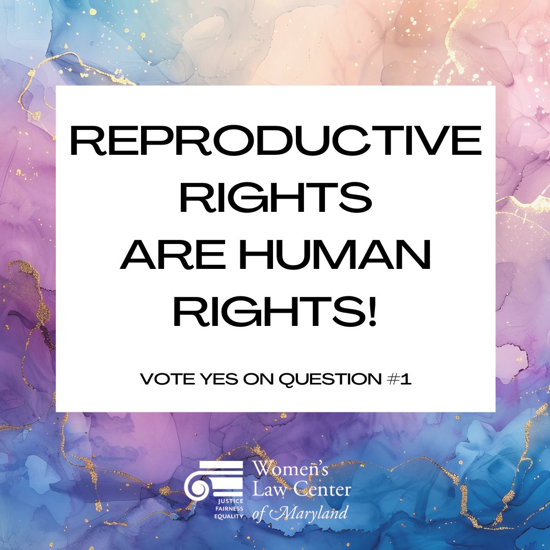 Voting YES on Question 1 locks reproductive freedom into Maryland’s constitution. Let’s make it official! 
MD Election help/ polling place: vote411.org/maryland
#YesOn1 #ElectionDay #Maryland #ReproductiveFreedom #Vote2024